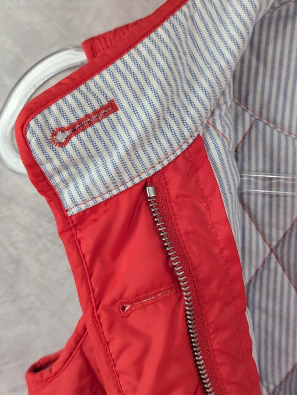 Polo Golf Ralph Lauren Red Quilted Vest Embroidered Back Pony Size Small EUC - Picture 6 of 15